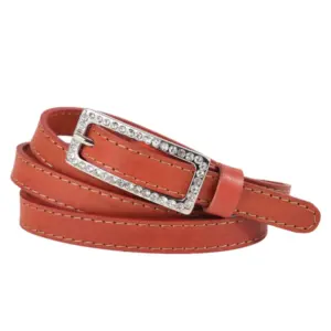 Cintura Kelly piccola in pelle da donna con fibbia gioiello