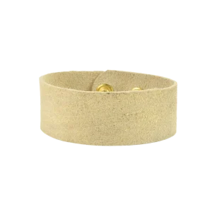 Bracciale in pelle camoscio oro