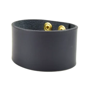 Bracciale in cuoio 4cm nero