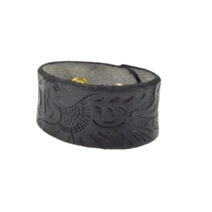 Bracciale in cuoio stampato a fuco