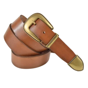 Cintura western gold in cuoio